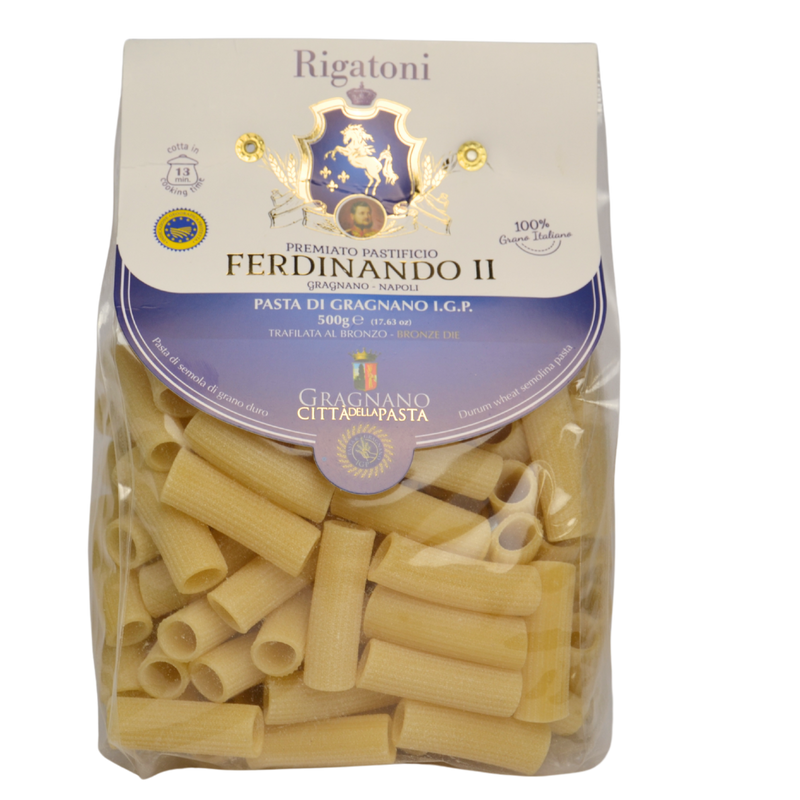 Rigatoni del premiato pastificio Ferdinando II di Gragnano IGP