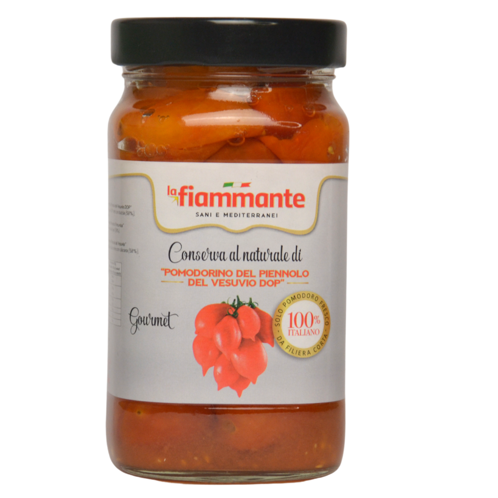 Conserva al naturale di "Pomodorino del Piennolo del vesuvio D.O.P."